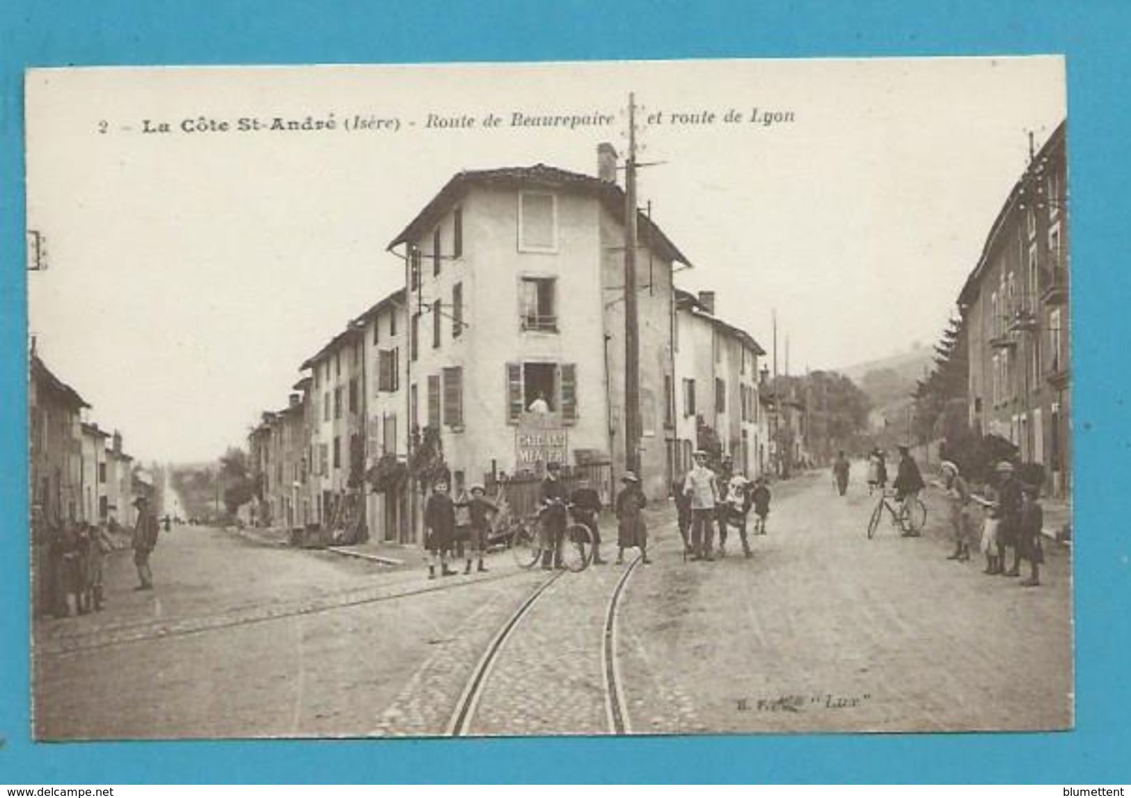 CPA 2 - Chemin De Fer - Route De Beaurepaire Et Route De Lyon LA CÔTE ST-ANDRE 38 - La Côte-Saint-André