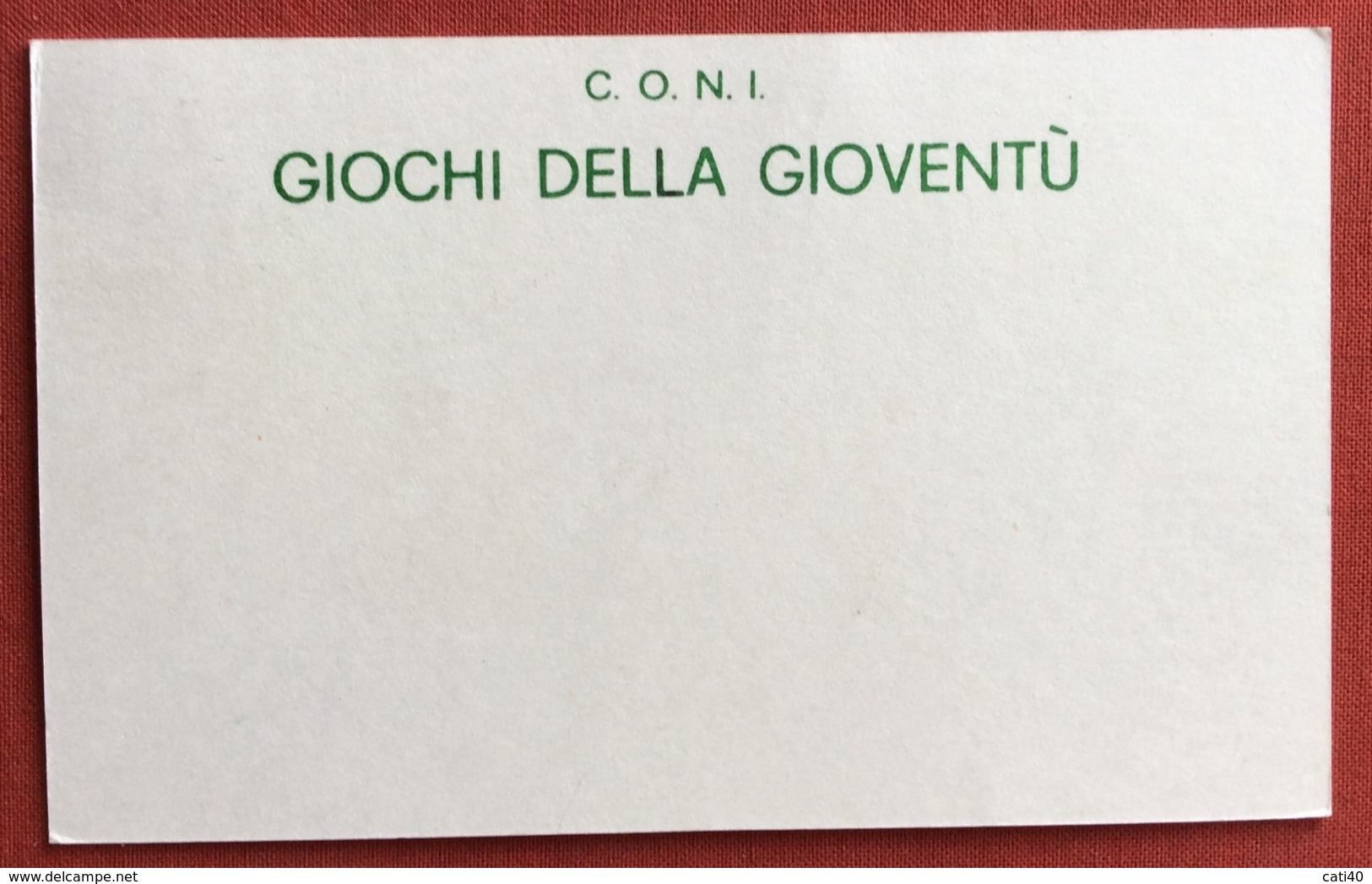 C.O.N.I. GIOCHI  DELLA GIOVENTU' CARTOLINA E ANNULLO SPECIALE  GIORNATA OLIMPICA ROMA 1973 - Non Classificati