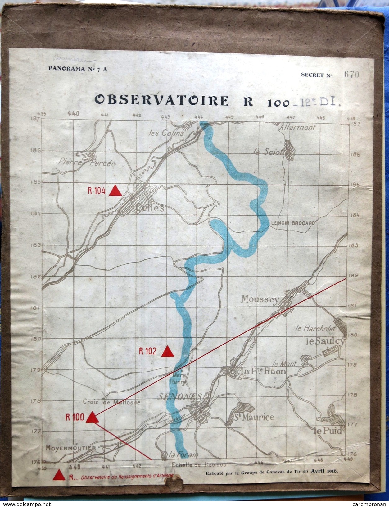 Première guerre mondiale. Front des Vosges : cartes et photographies (artillerie)