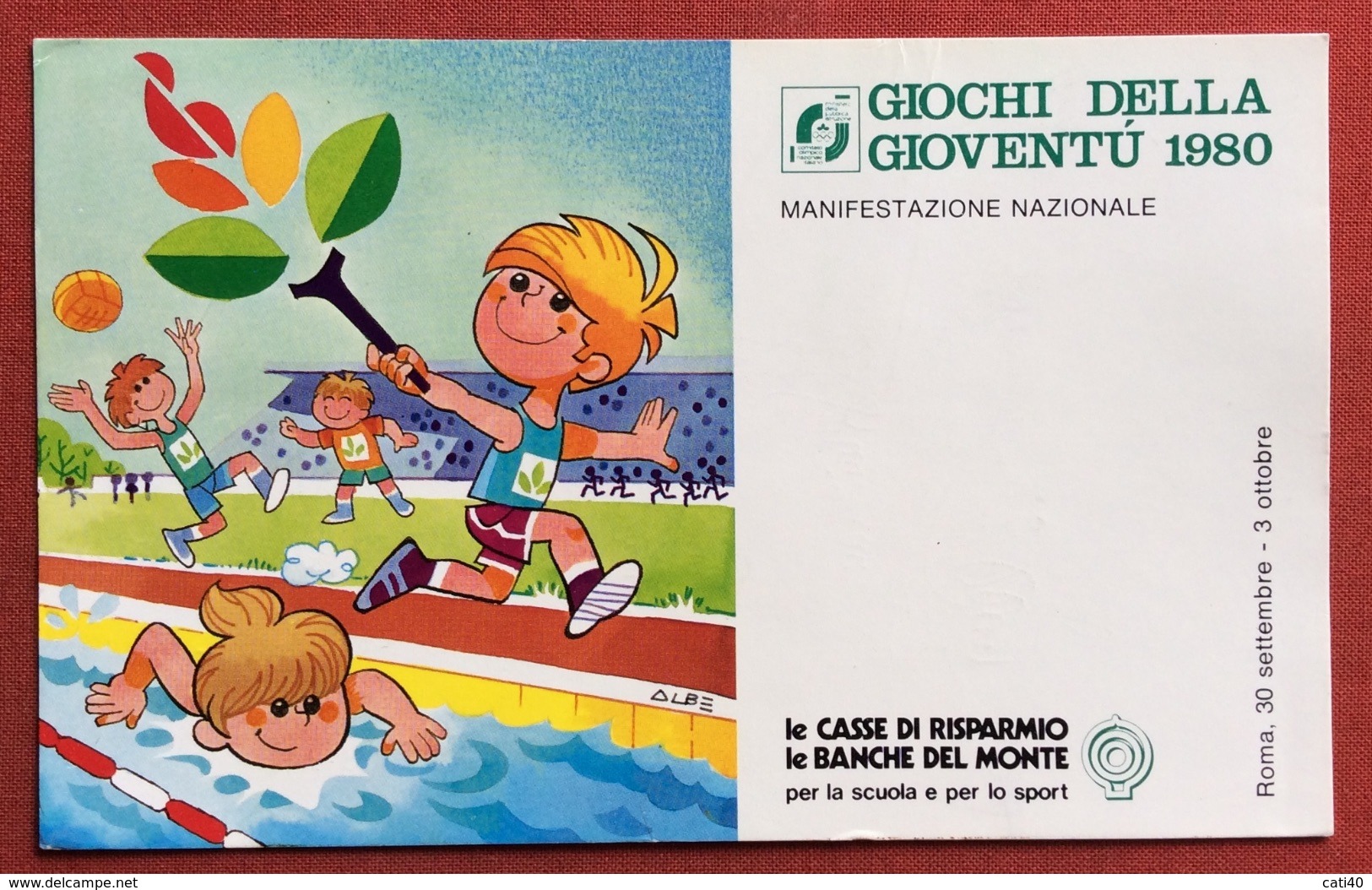 C.O.N.I. GIOCHI DELLA GIOVENTU'  CARTOLINA E ANNULLO SPECIALE  ROMA PRATI 1980 - Non Classificati