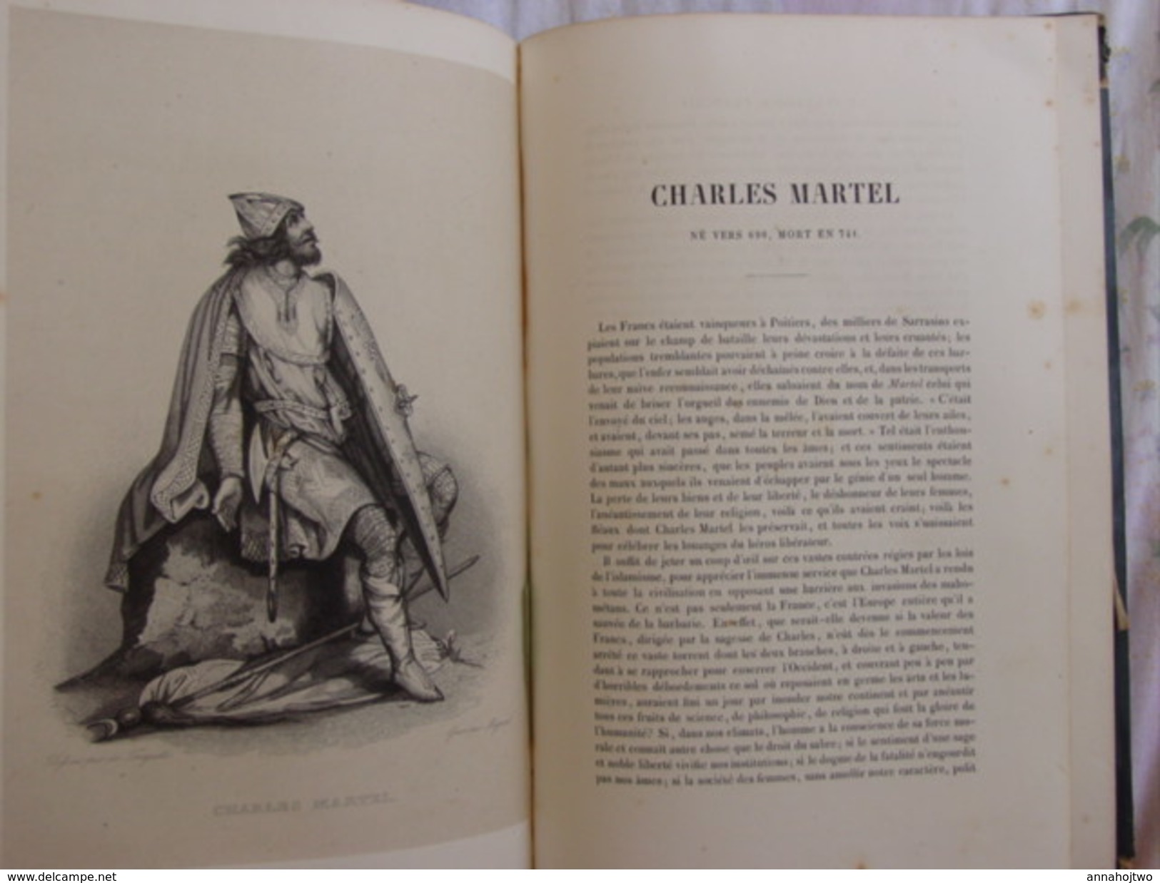 LE PLUTARQUE FRANÇAIS  hommes & femmes illustres de la France.T1-MOYEN ÂGE-Armures,épées,sceptres /Ch.Martel,Charlemagne