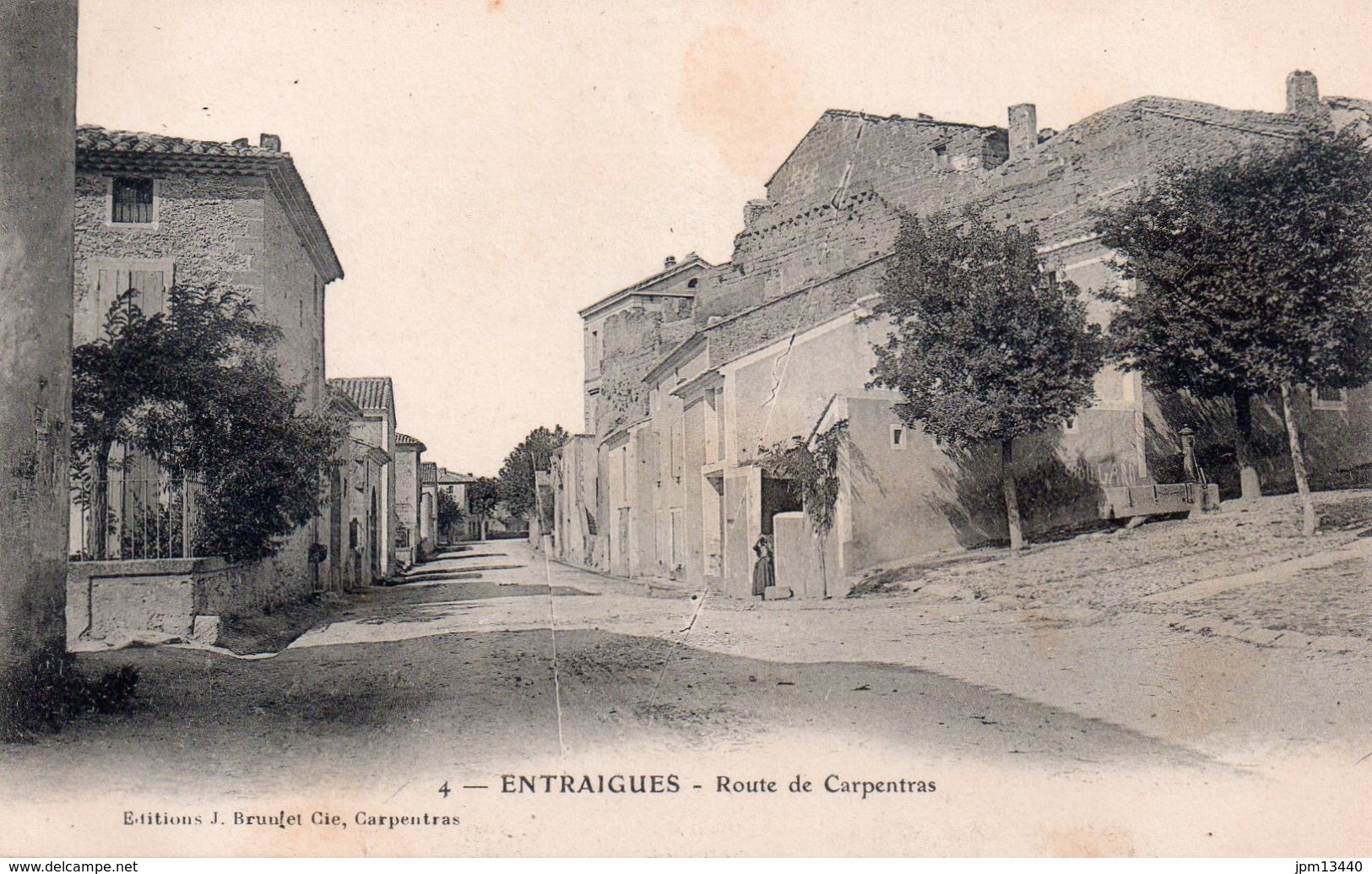 CPA Entraigues Route De Carpentras - Entraigue Sur Sorgue