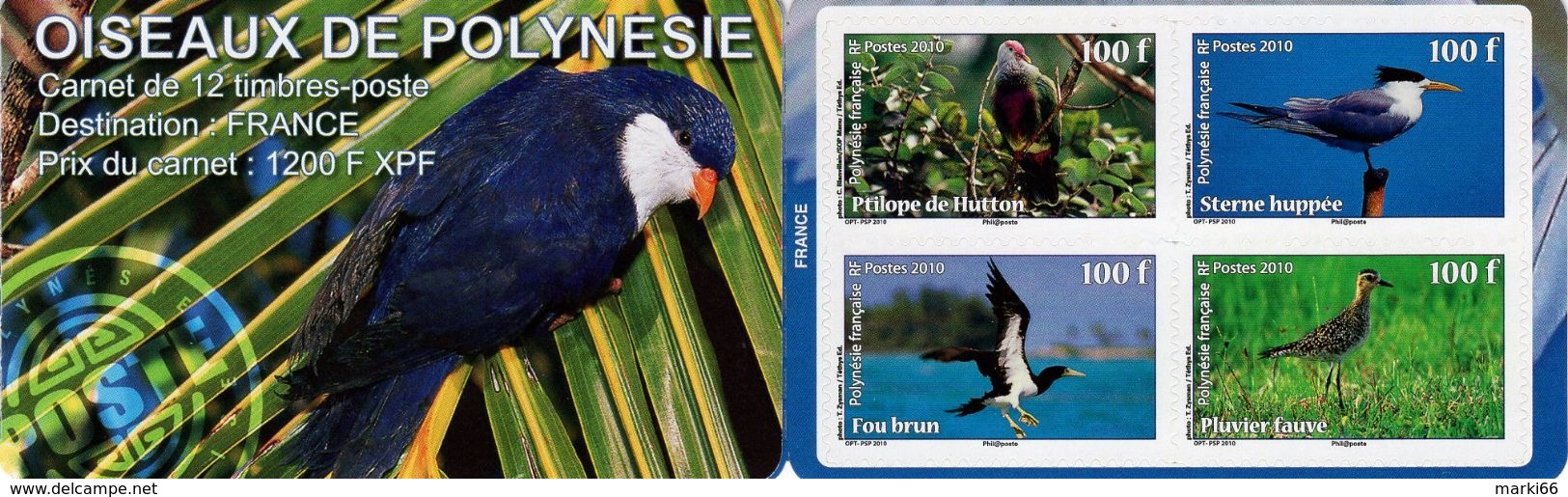 French Polynesia - 2010 - Birds Of Polynesia - Mint Self-adhesive Stamp Booklet - Neufs