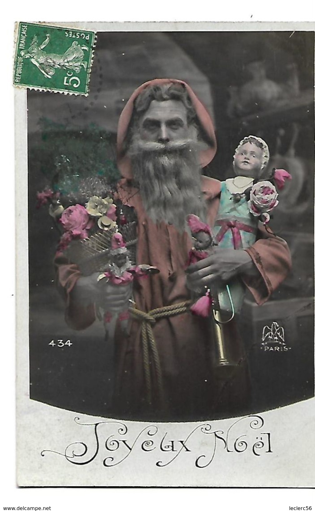 CPA 1908 PERE NOEL POUPEE - Santa Claus