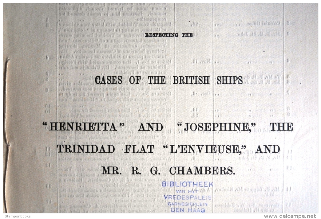 1888 HMSO Government Parliament Report British Shipe HENRIETTA, JOSEPHINE, Venezuela 66 Pages - Historical Documents