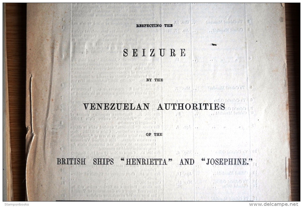 1886 HMSO Government Parliament Report British Shipe HENRIETTA, JOSEPHINE, Venezuela 56 Pages - Historical Documents