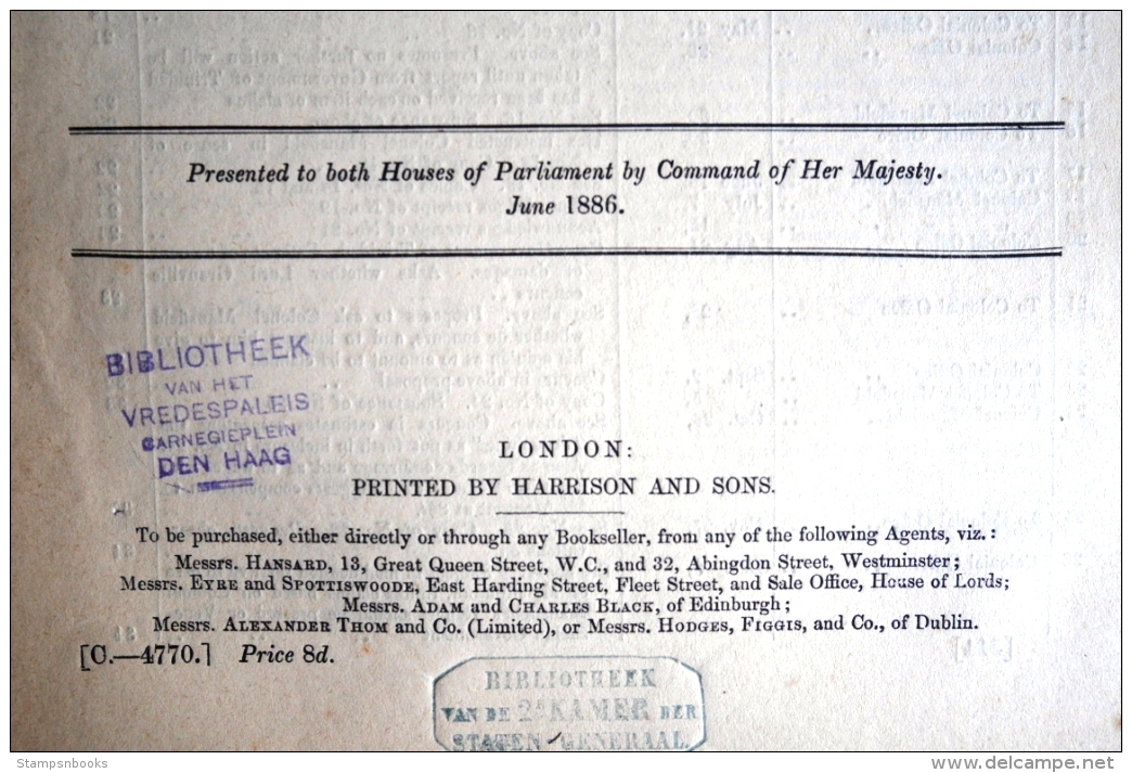 1886 HMSO Government Parliament Report British Shipe HENRIETTA, JOSEPHINE, Venezuela 56 Pages - Historical Documents