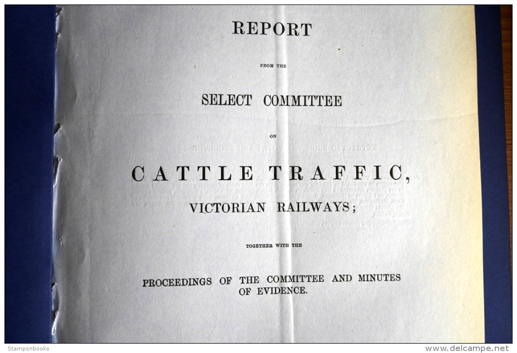 1863 Australia Victoria, Cattle Traffic, Victorian Railways Train Report (19 Pages) - Historische Dokumente