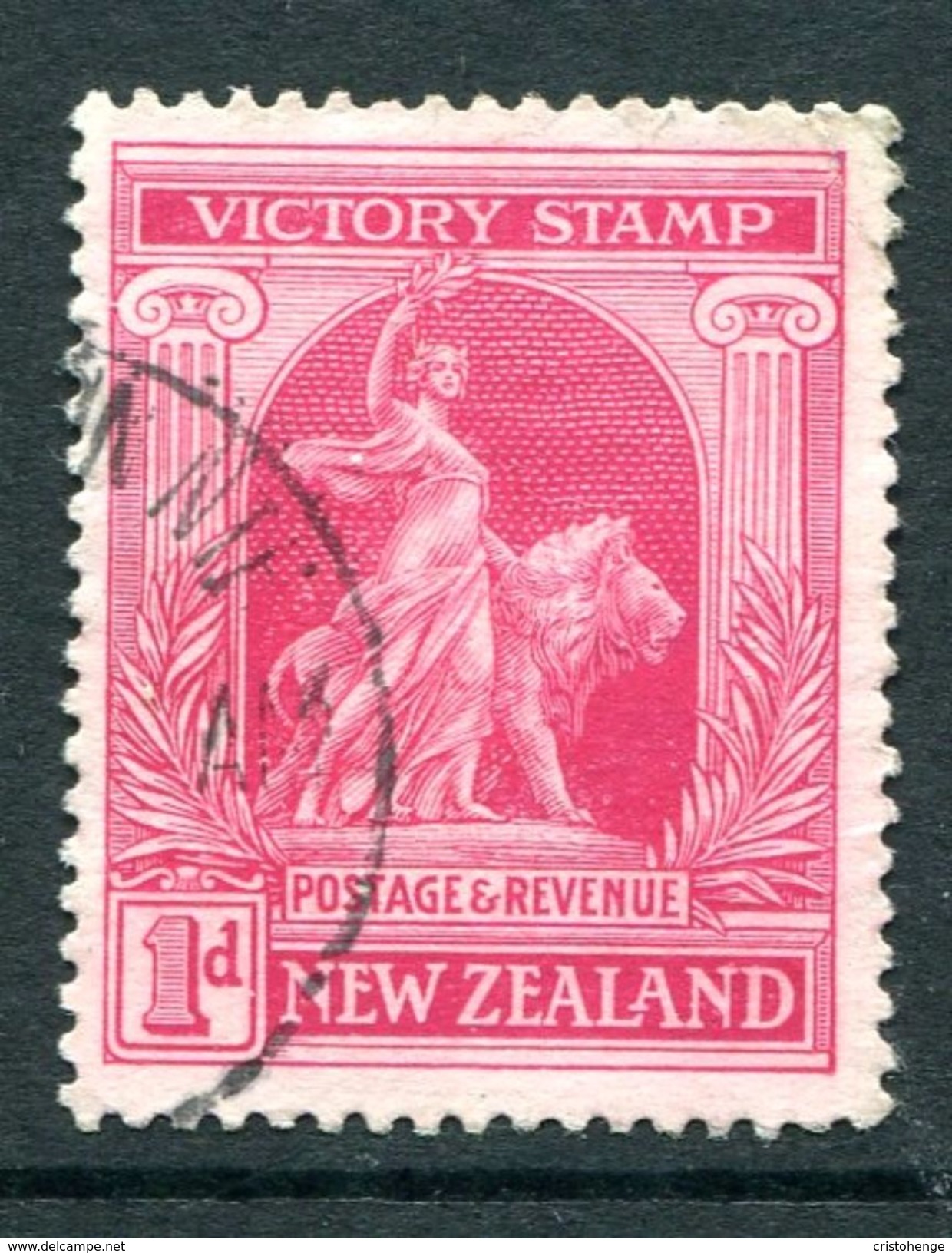 New Zealand 1920 Victory - 1d Bright Carmine Used (SG 454a) - Used Stamps