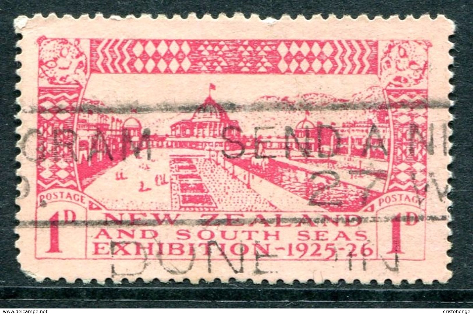 New Zealand 1925 Dunedin Exhibition - 1d Carmine Used (SG 464) - Usati