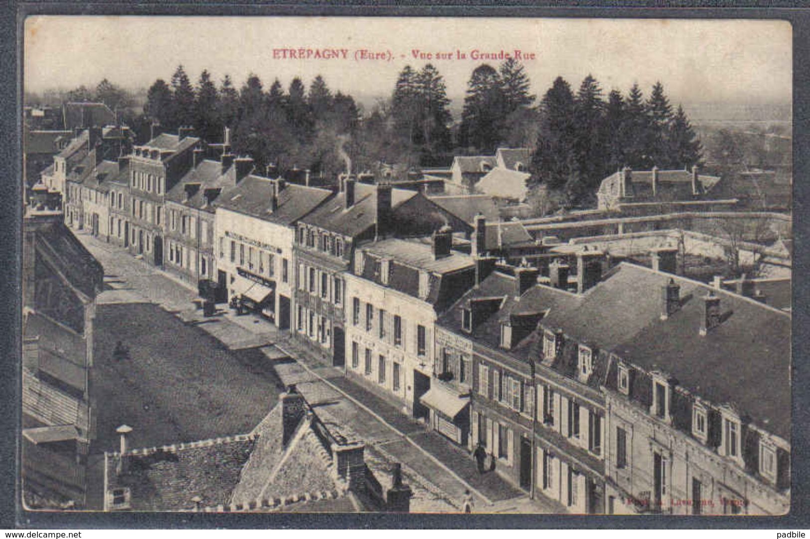 Carte Postale  27. Etrepagny  Grande Rue  Trés Beau Plan - Autres & Non Classés