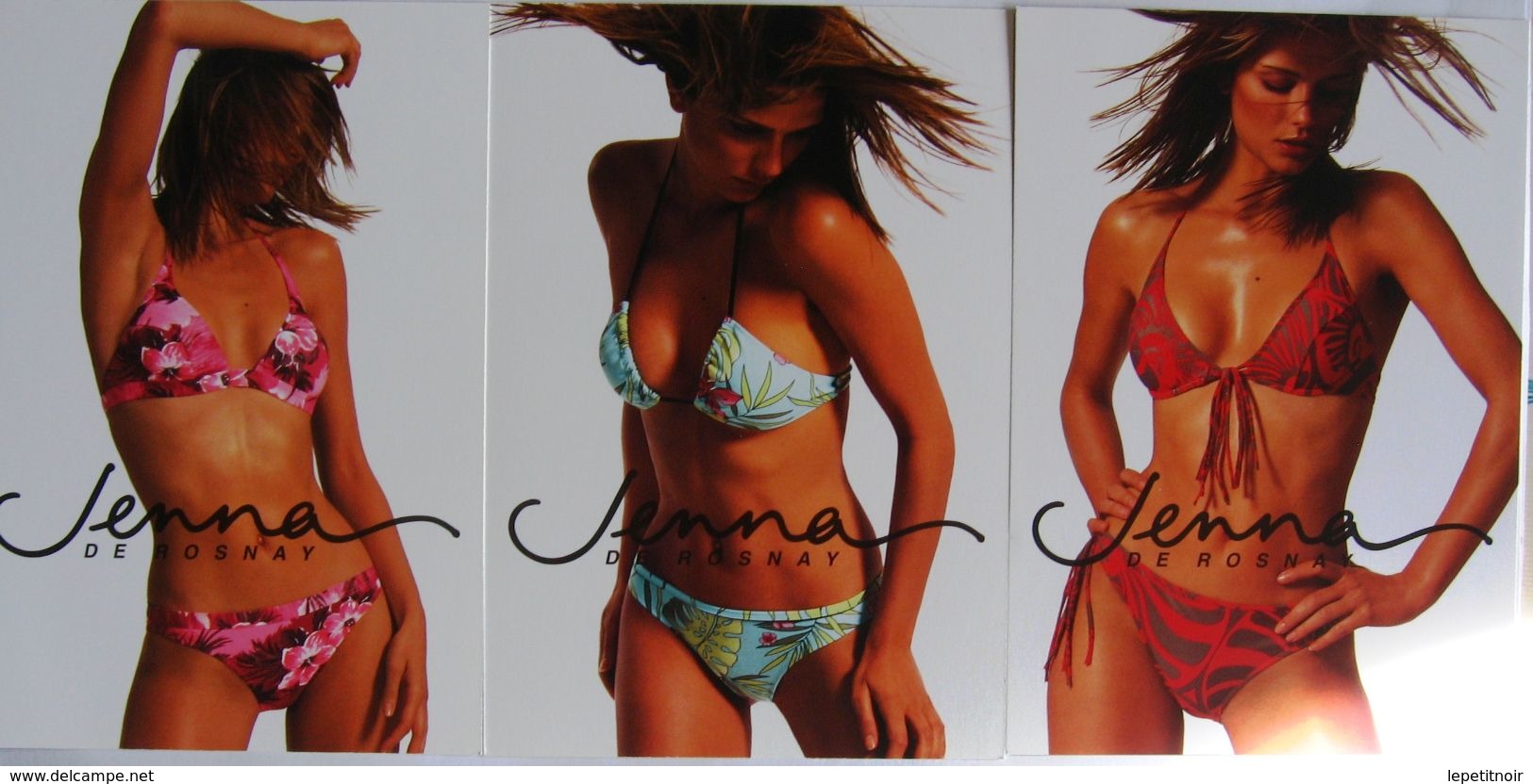 Publicité Jenna De Rosnay Maillot De Bain Femme 3 Cartes Différentes - Pubblicitari