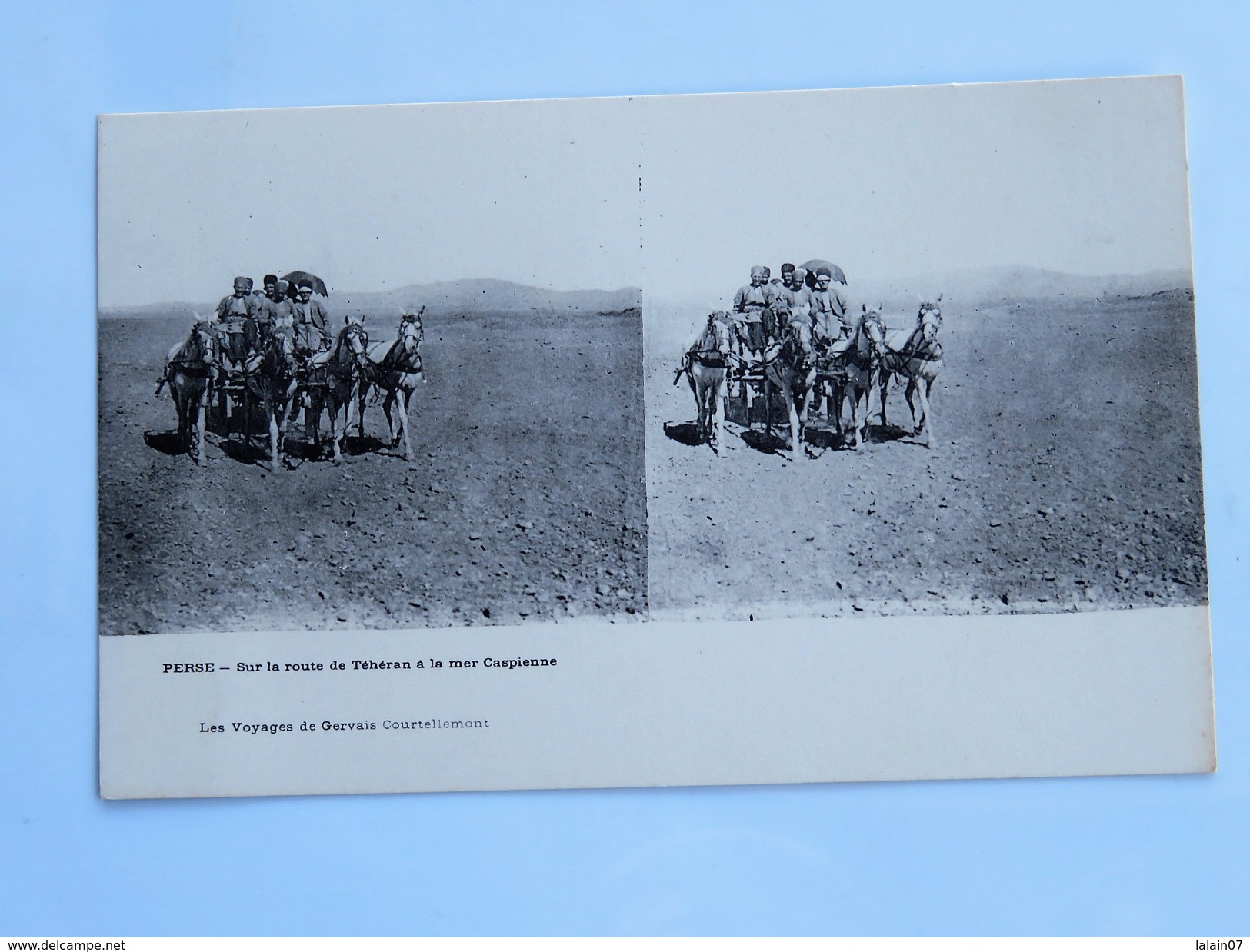 Carte Stereo : IRAN : PERSE : Sur La Route De TEHERAN à La Mer Caspienne, Voyages De Gervais Courtellemont - Iran