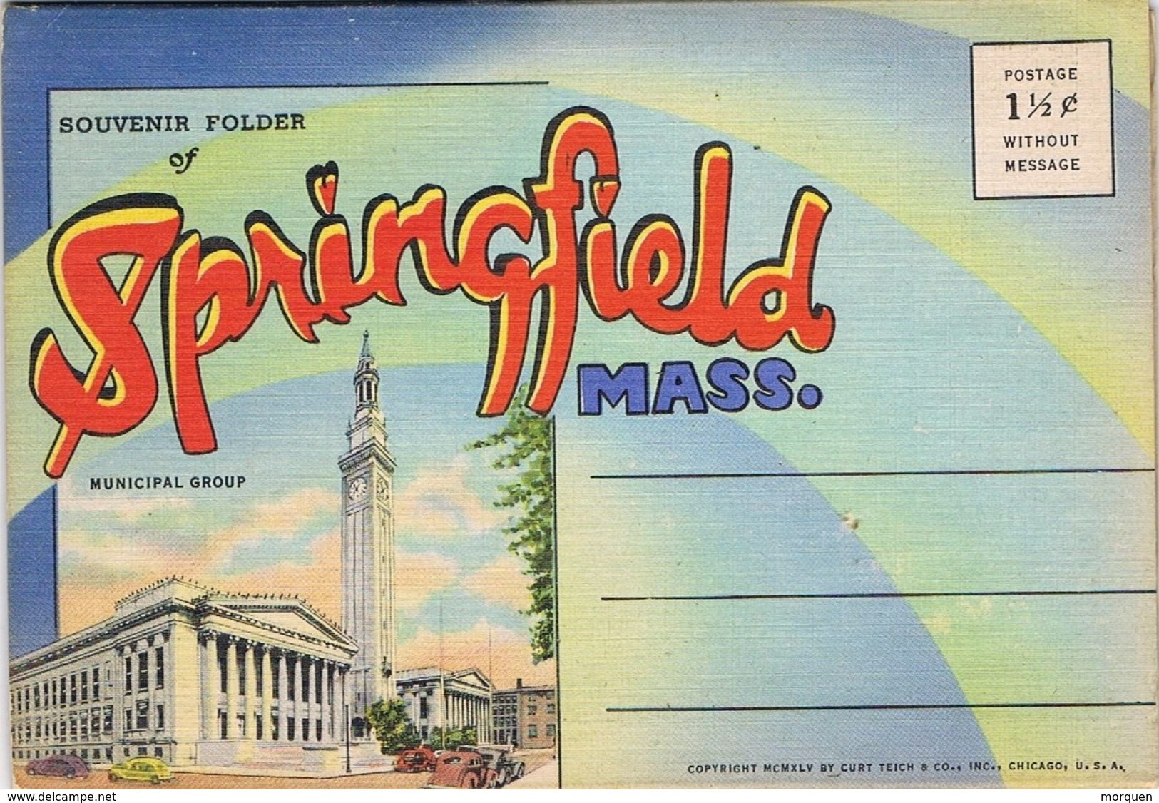 25310. Paquete Postales, Souvenir Folder SPRINGFIELD (Mass) 1945 - Springfield