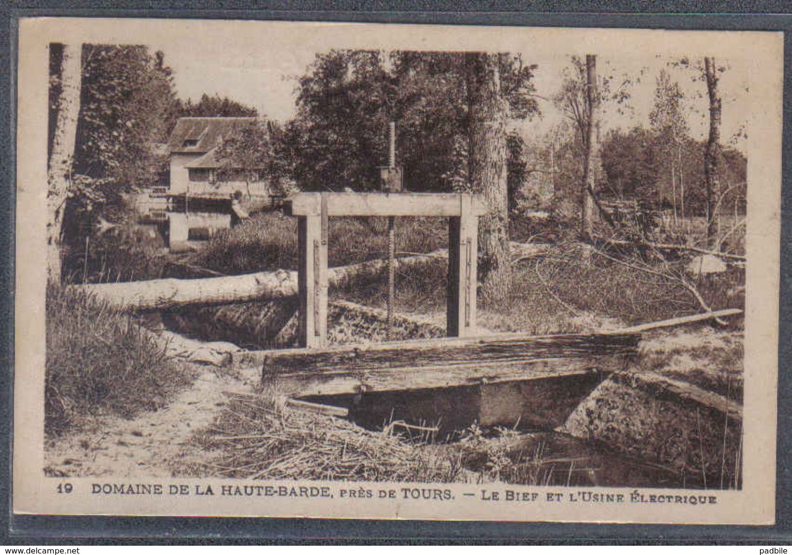 Carte Postale  37.  Beaumont-la-Ronce  Domaine De Haute-Barde Le Bief Et L'Usine électrique Prés Tours  Trés Beau Plan - Beaumont-la-Ronce