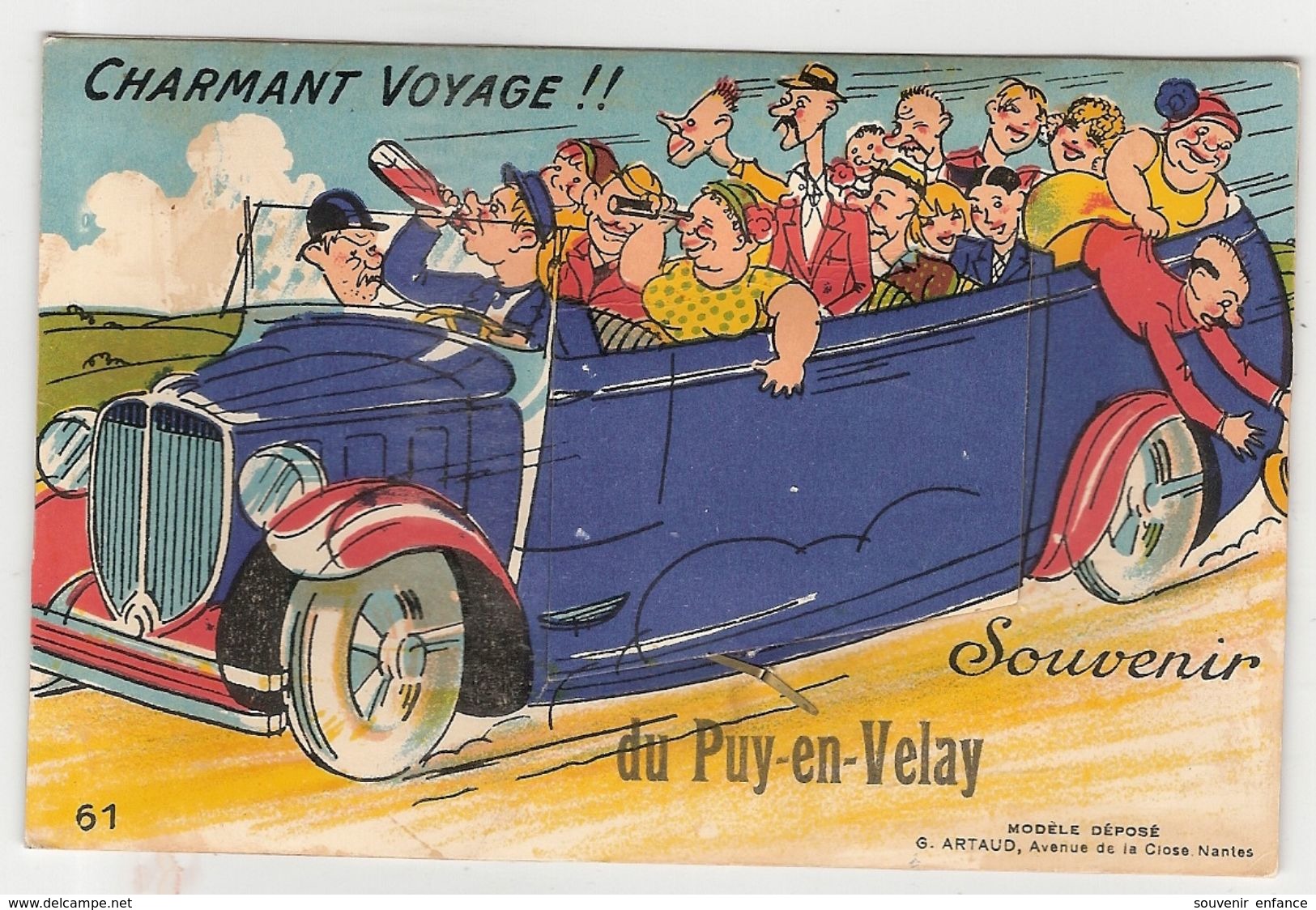 CP Système Souvenir Du Puy En Velay Charmant Voyage 43 Haute Loire - Le Puy En Velay