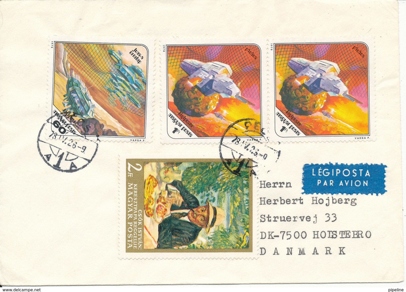 Hungary Cover Sent Air Mail To Denmark 26-4-1978 - Lettres & Documents