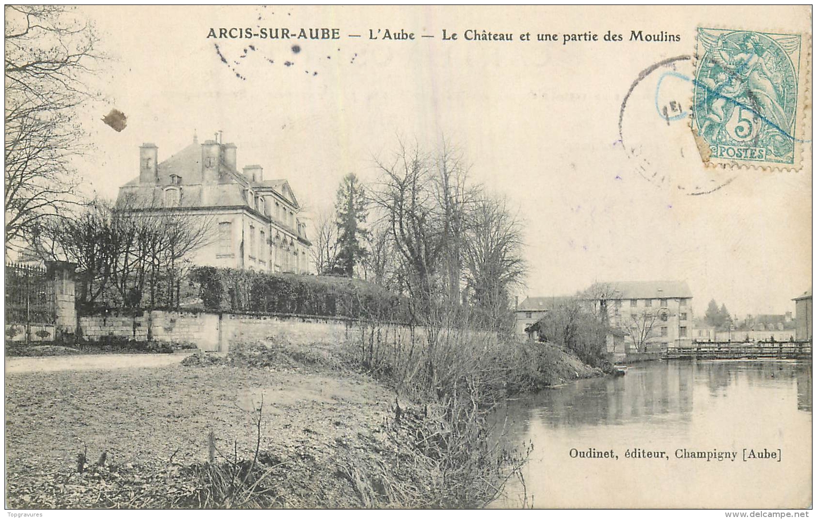 10 ARCIS-SUR AUBE L'AUBE CHATEAU ET UNE PARTIE DES MOULINS - Arcis Sur Aube