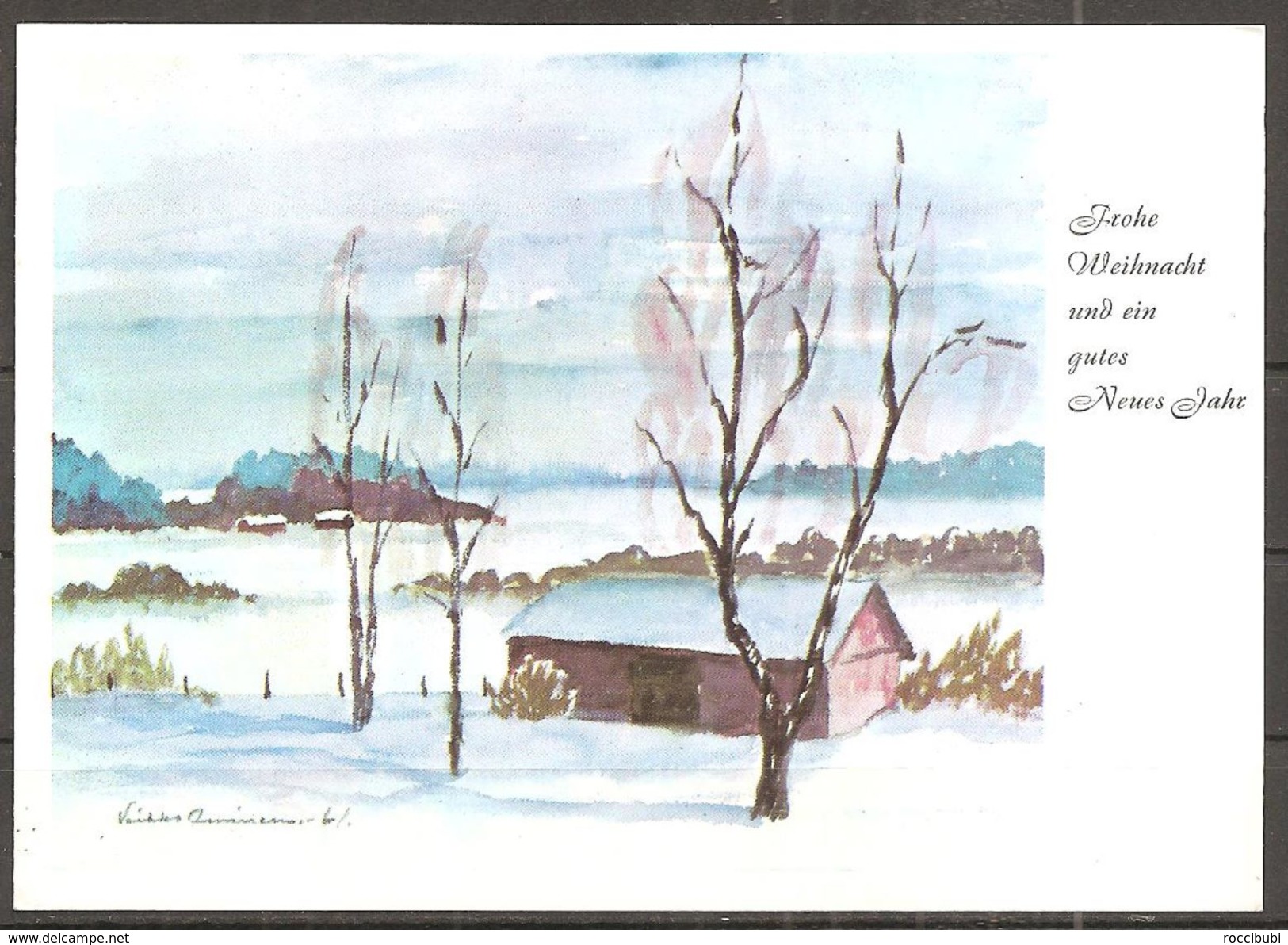 Winterstille, Fussgemalt Von V.O. Auvinen, Nr.2514 - Zeitgenössisch (ab 1950)