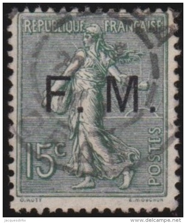 France   .    Yvert      .    Fm   3       .         O   .        Oblitéré - Militaire Zegels