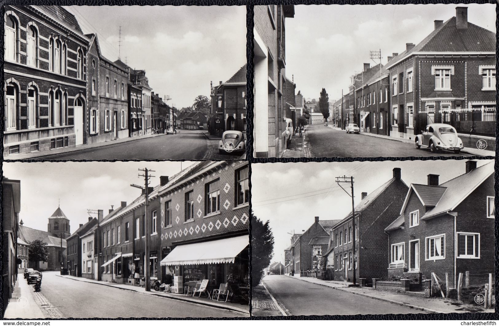 4 X CARTE PHOTO ** ELLEZELLES - Rue J. Vinois - D'audenarde - Docteur André - Notre Dame ** VW Kever - - Ellezelles