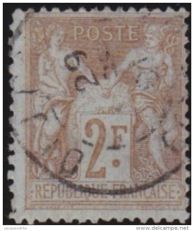 France   .    Yvert      .       105           .         O   .        Oblitéré - 1898-1900 Sage (Type III)