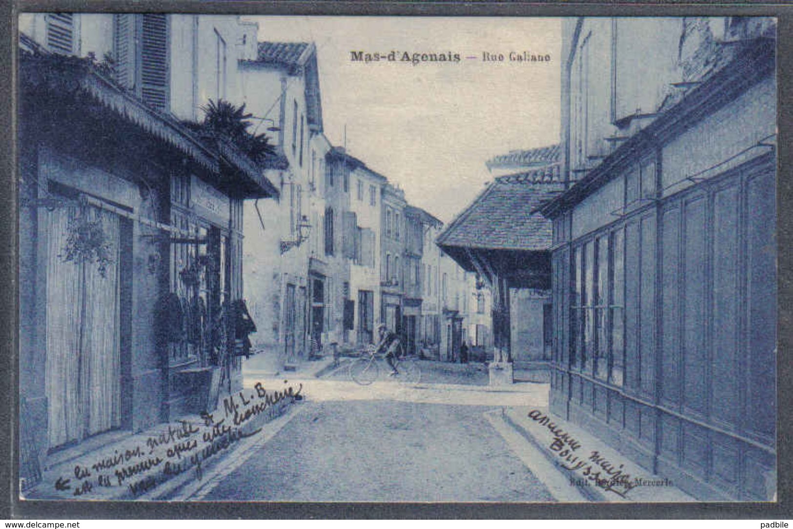 Carte Postale  47. Mas-d'Agenais  Rue Galiane  Trés Beau Plan - Other & Unclassified