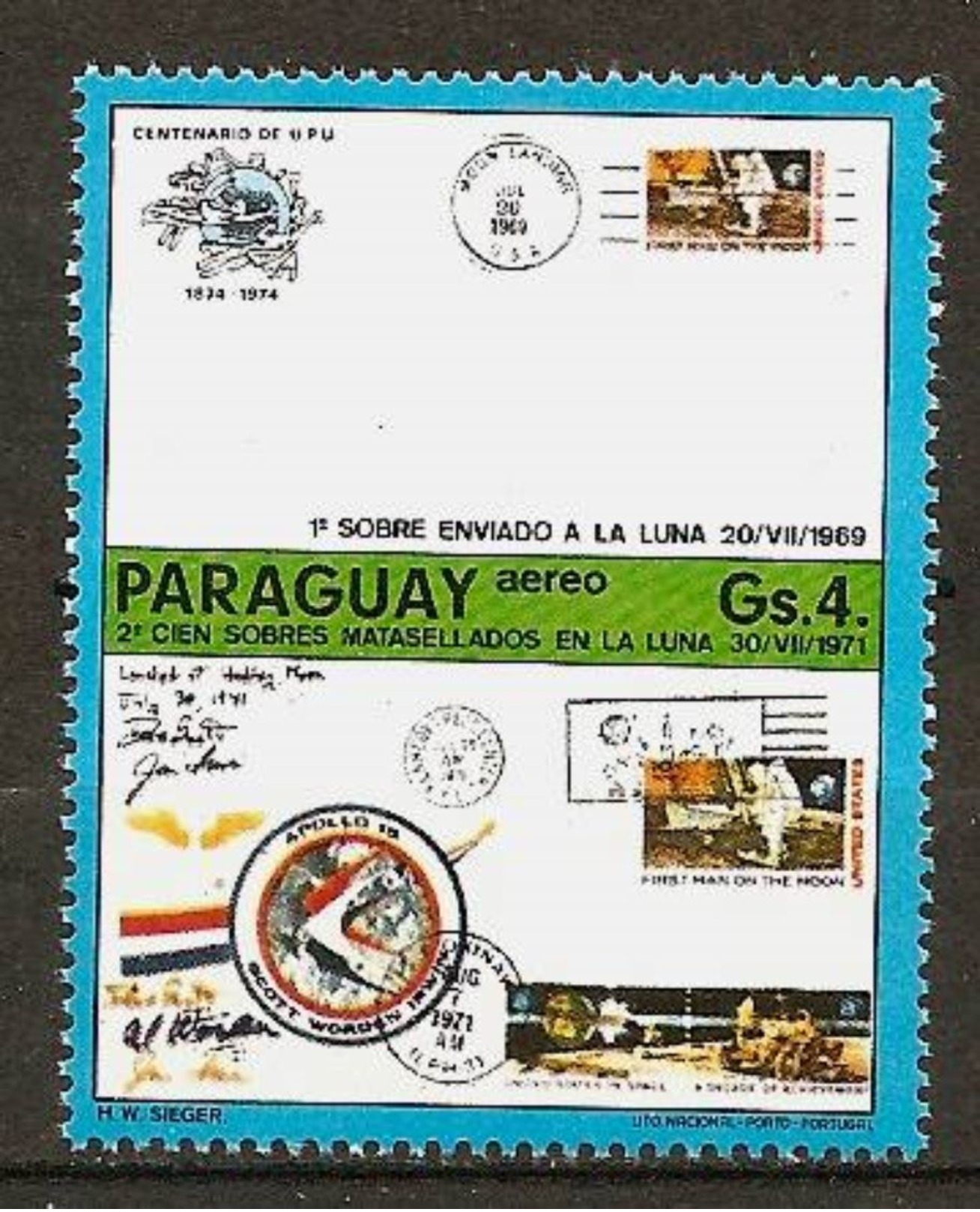 PARAGUAY 1974 - Centenary UPU / World Postal UNION / Letter Airmail - SUPERSALE! Mi 2597 MNH ** Q738 - Paraguay