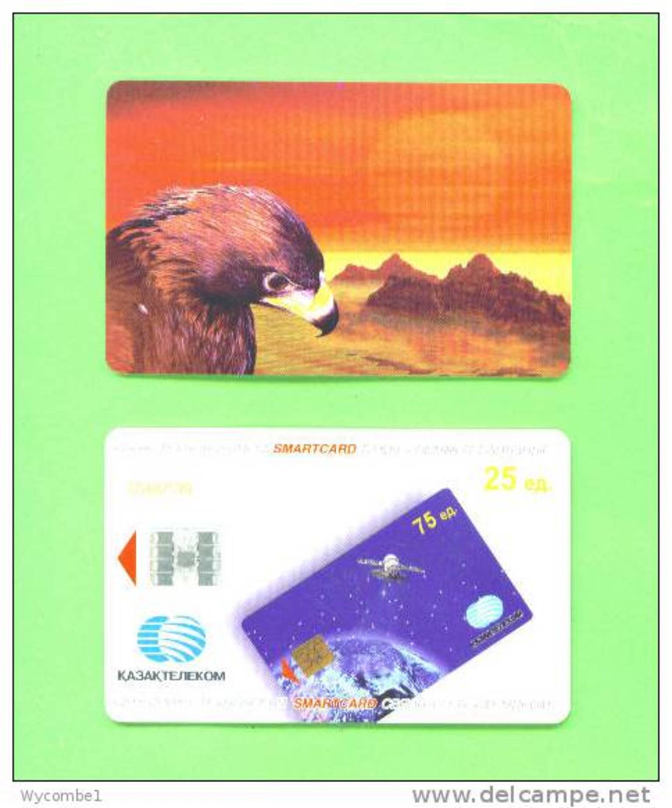 KAZAKHSTAN - Chip Phonecard/Eagle At Sunset - Kazakistan