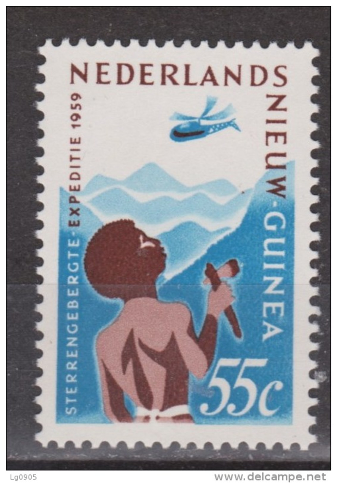 Nederlands Nieuw Guinea Dutch New Guinea Nr 53 MLH ; Expeditie Sterrengebergte 1959 - Nederlands Nieuw-Guinea