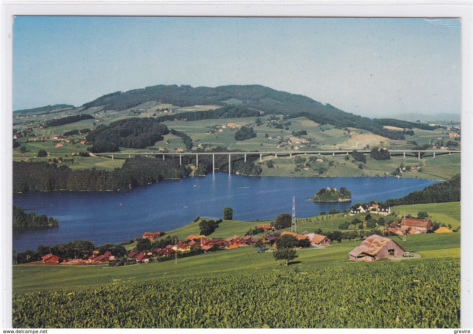 Pont-la-Ville, Lac De La Gruyère, Ile D'Ogoz, Pont Autoroutier - Autres & Non Classés