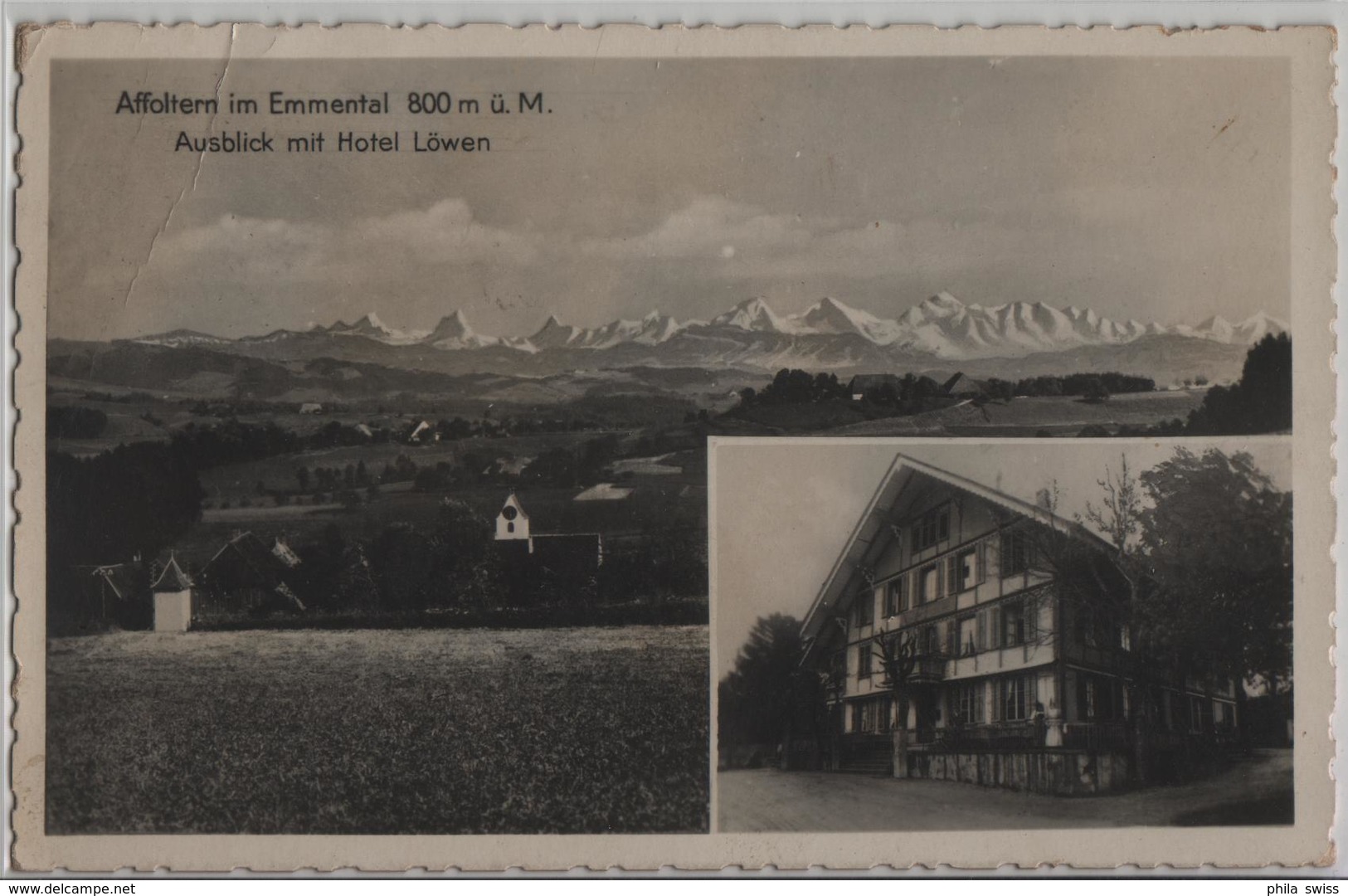 Affoltern Im Emmental - Ausblick Mit Hotel Löwen - Affoltern Im Emmental 