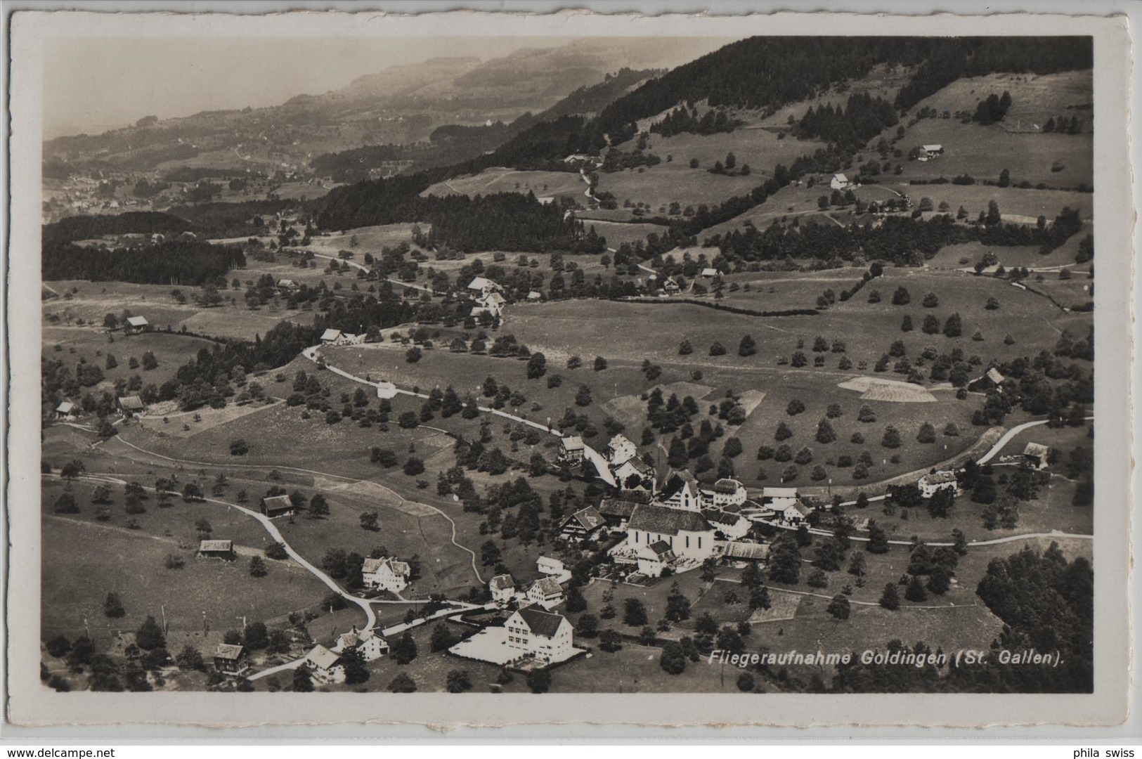 Fliegeraufnahme Goldingen St. Gallen - Swissair Luftbild No. 2046 - Goldingen