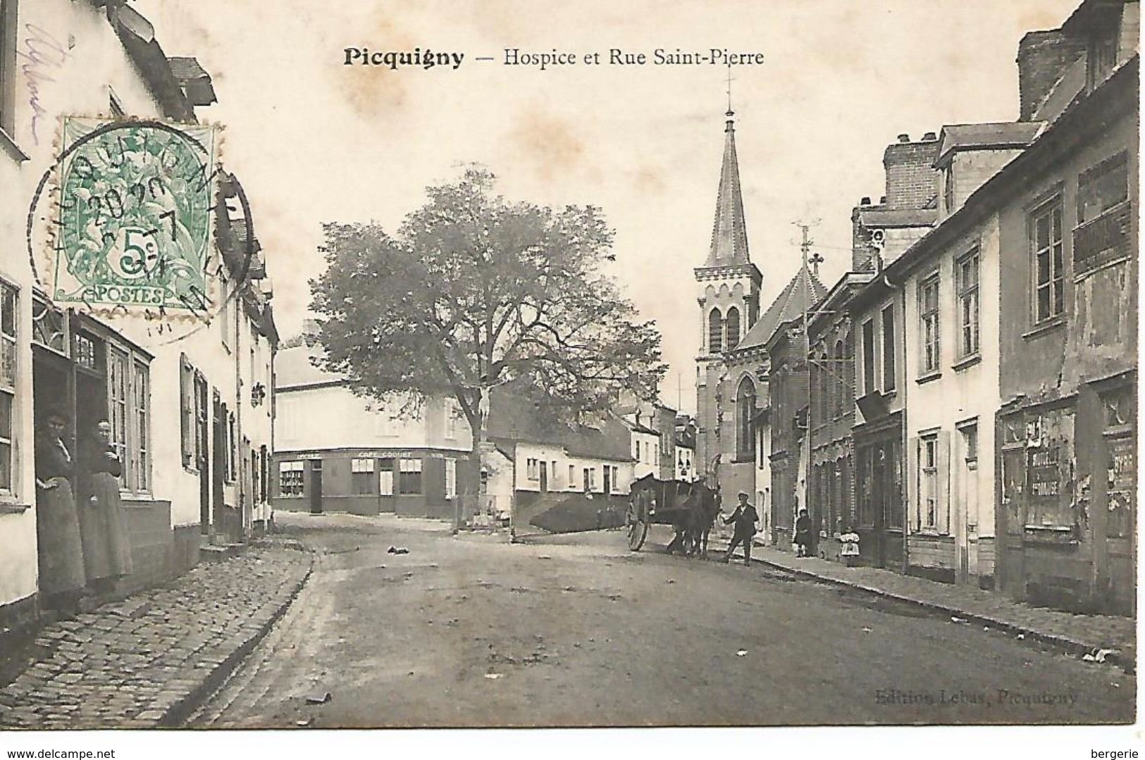 80   Picquigny   Rue St Pierre & Hospice - Picquigny