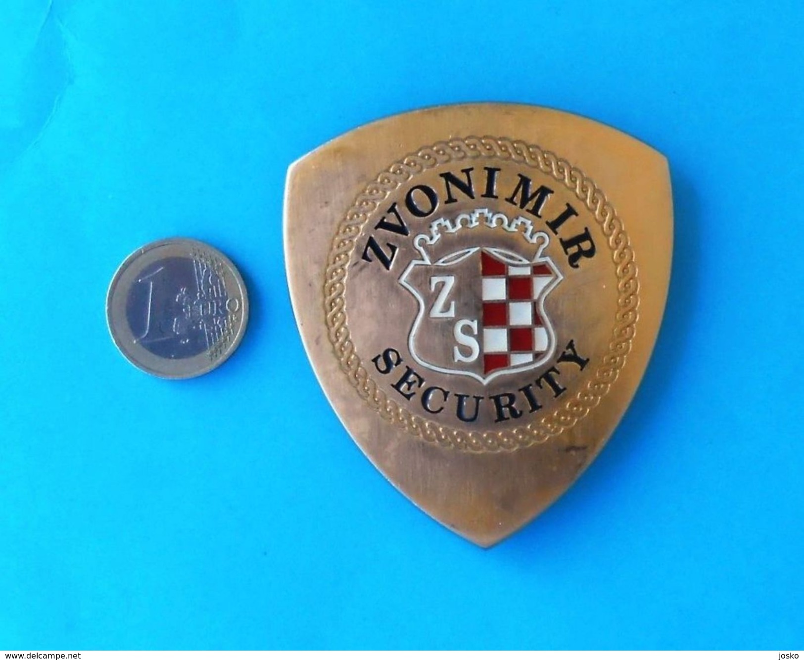 ZVONIMIR SECURITY - OFFICIAL LARGE BREAST BADGE - Croatia Security Company * Sicherheitsunternehmen Société De Sécurité - Polizei