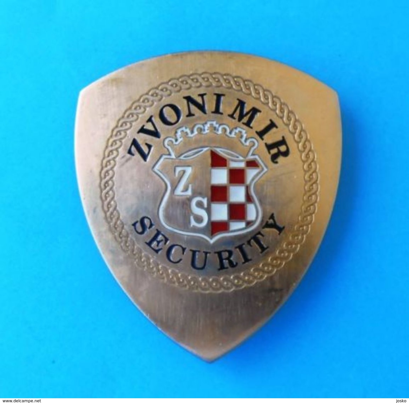 ZVONIMIR SECURITY - OFFICIAL LARGE BREAST BADGE - Croatia Security Company * Sicherheitsunternehmen Société De Sécurité - Police