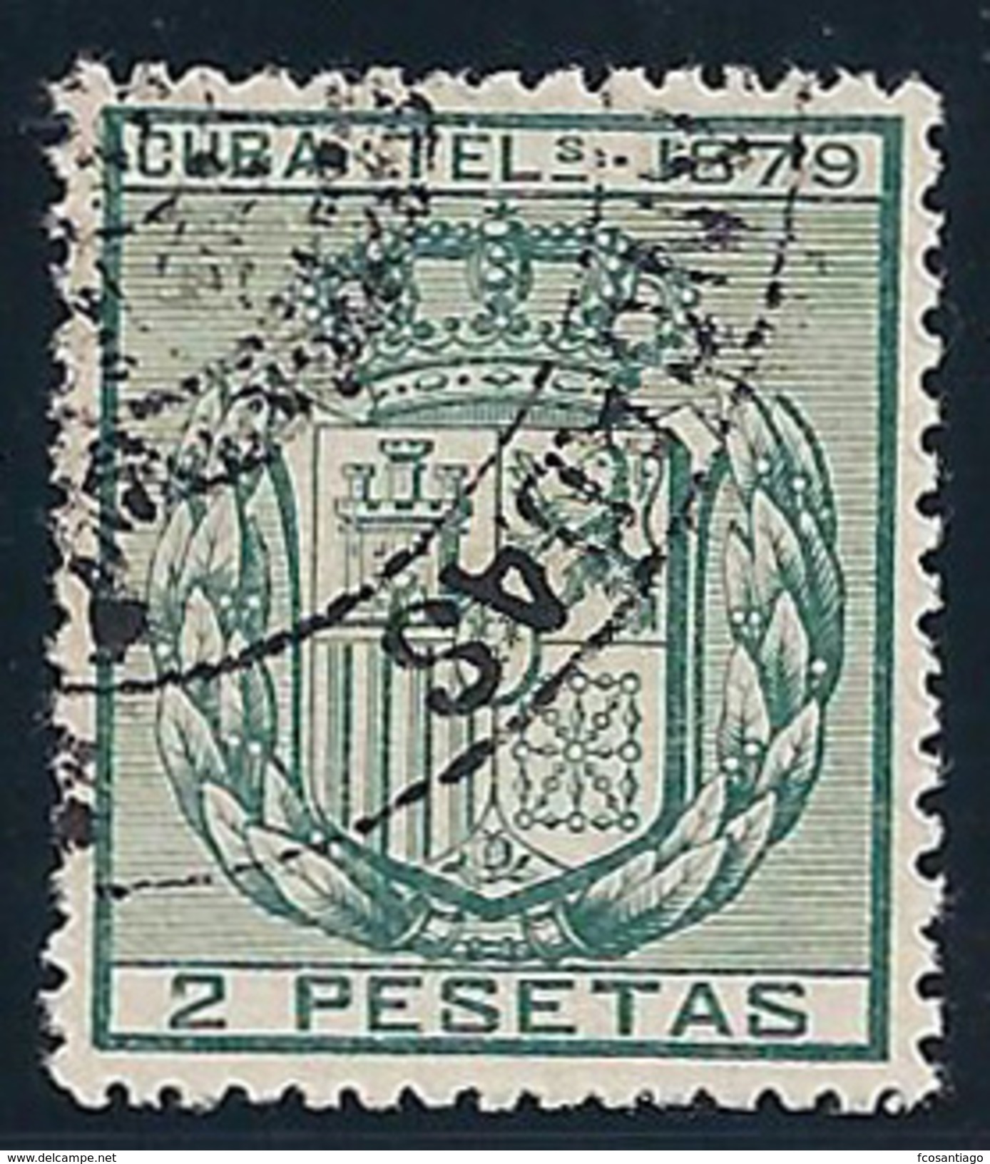 ESPAÑA/CUBA 1879 - Edifil #NE1 - VFU - Cuba (1874-1898)