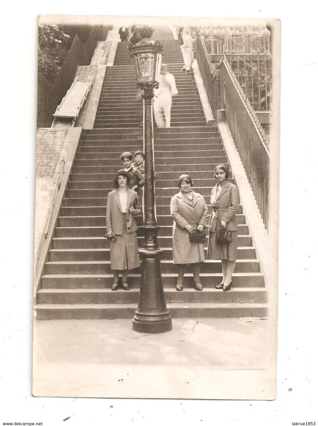 Paris18è Montmartre-1932- Carte Photo Les Escaliers De La Rue Muller -(C.420) - Arrondissement: 18