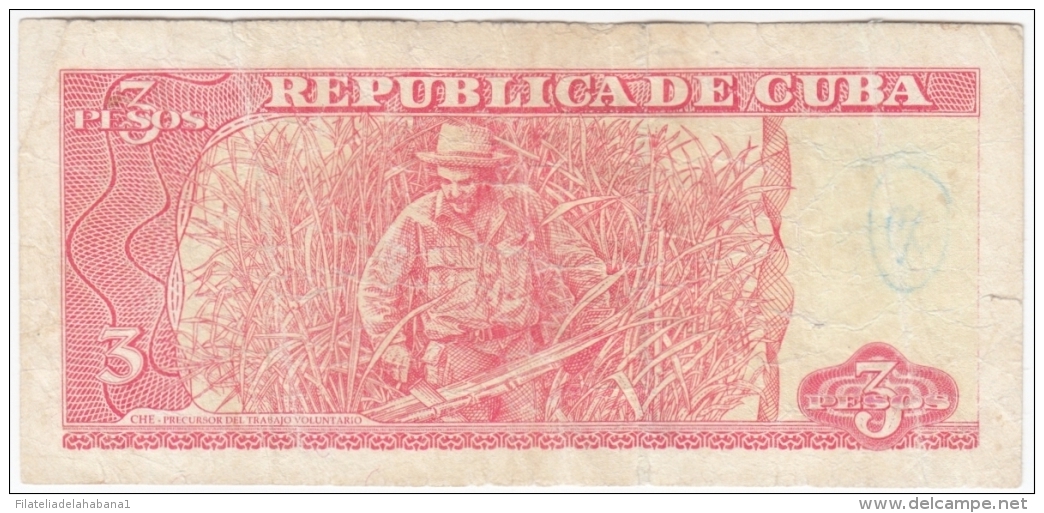 2004-BK-127 CUBA 2004 3$ ERNESTO CHE GUEVARA. REEMPLAZO REPLACEMENT FZ RARE. - Cuba