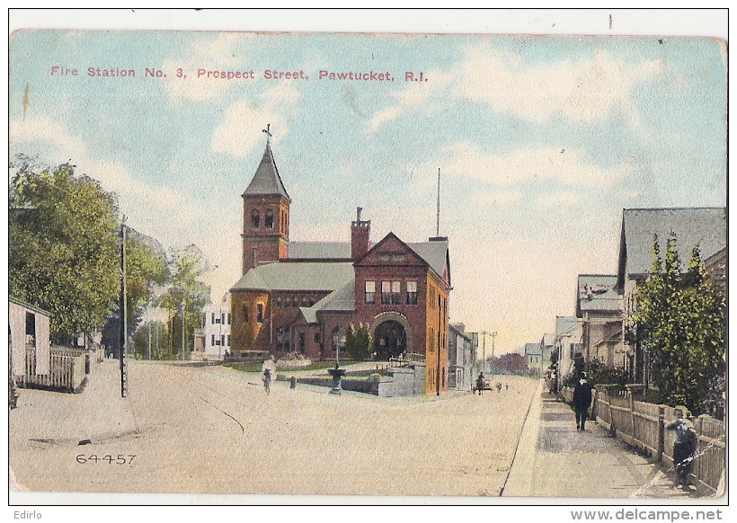 Fire Station Prospect Street PAWTUCKET - Caserne De Pompiers - écrite/written - TTB - Pawtucket