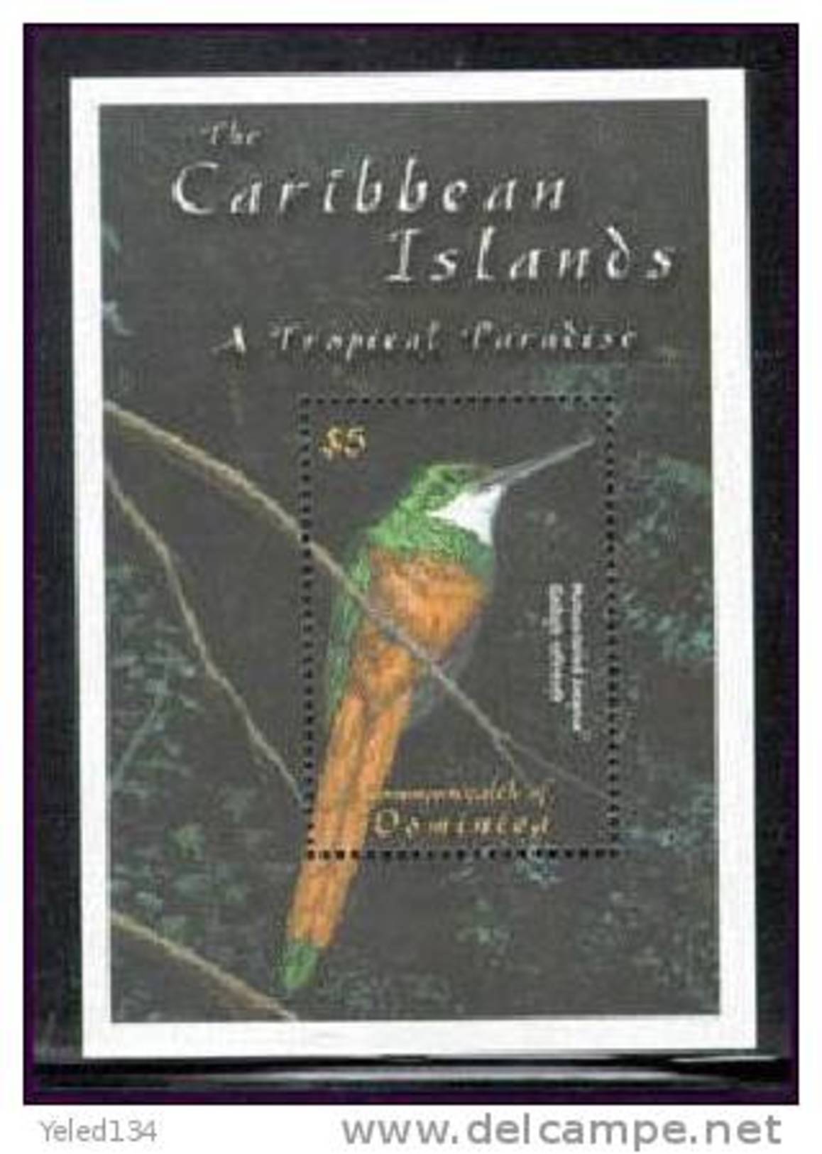 DOMINICA    2316  MINT NEVER HINGED SOUVENIR SHEET OF BIRDS - Autres & Non Classés