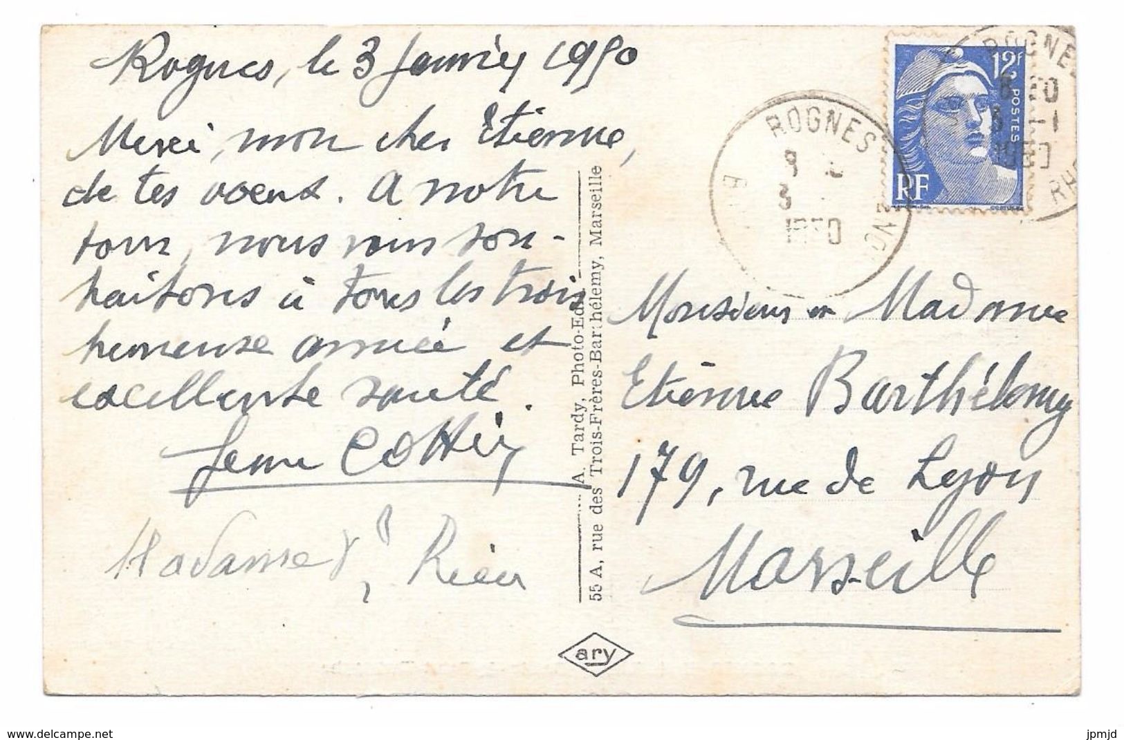 13 - ROGNES - Bassin De Saint Christophe - Ed. A. Tardy Colorisée - 1950 - Autres & Non Classés