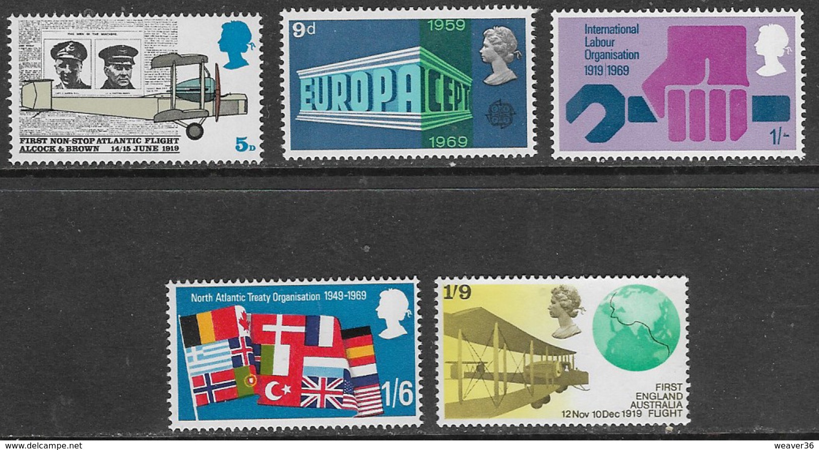 GB SG791-795 1969 Anniversaries Set Unmounted Mint [2/1098/25D] - Unused Stamps