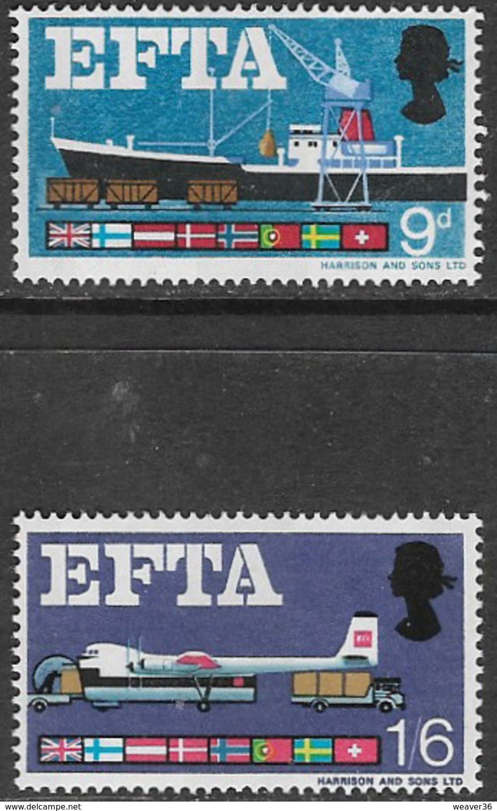 GB SG715p-716p 1967 EFTA PHOSPHOR Set 2v Complete Unmounted Mint [16/15075/25D] - Unused Stamps