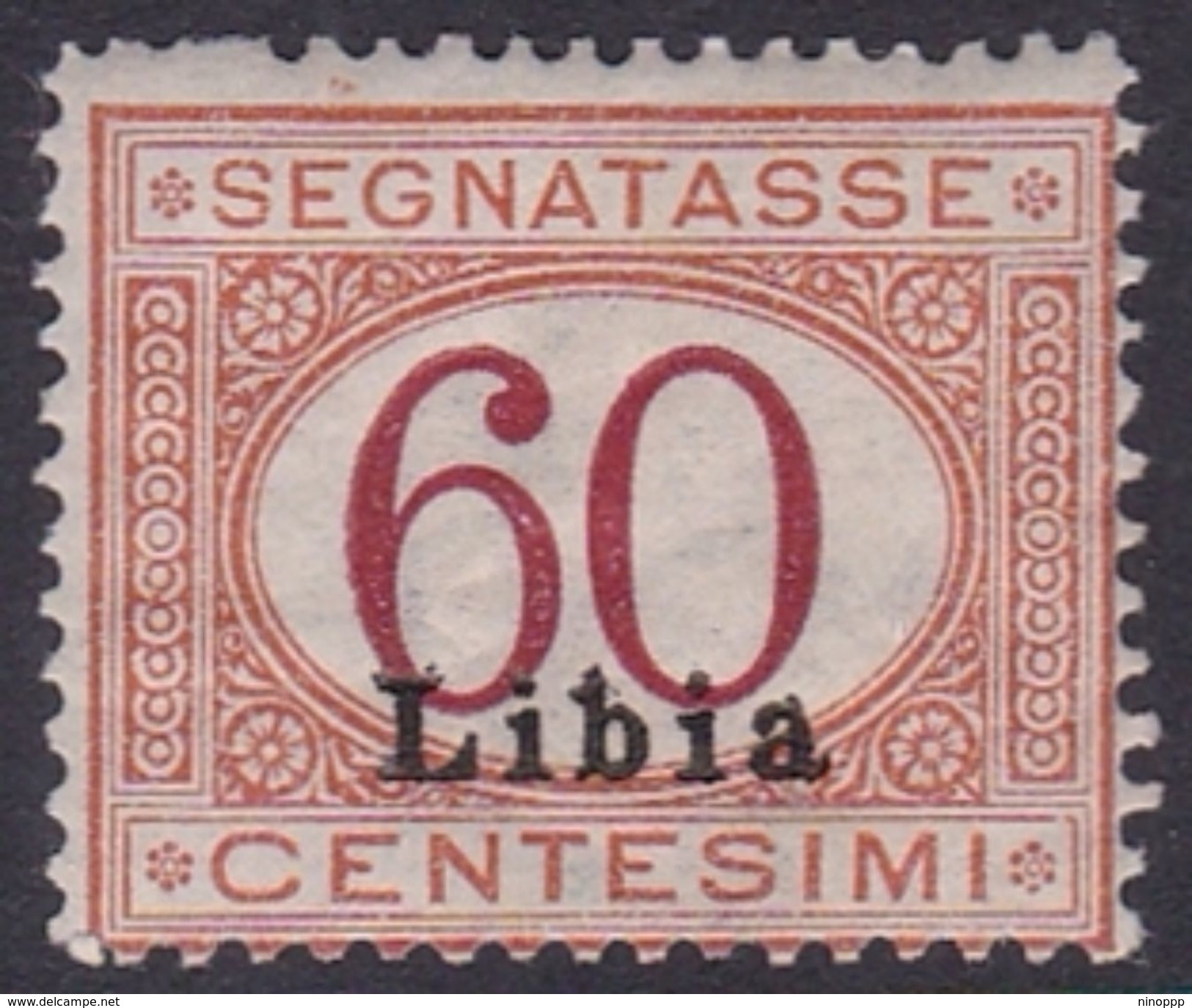 Italy-Colonies And Territories-Libya PD 7 1915 Postage Due,60c Orange And Carmine,mint Hinged - Libya