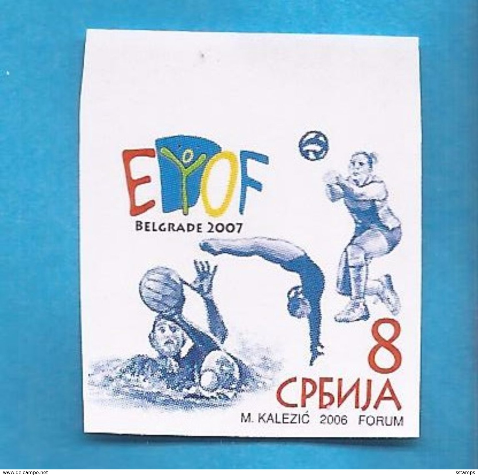 2006  6  PALAVOLO VOLEYBALL TURNEN  EINMALIG IMPERFORATE  SERBIA SRBIJA SERBIEN MBH - Tuffi