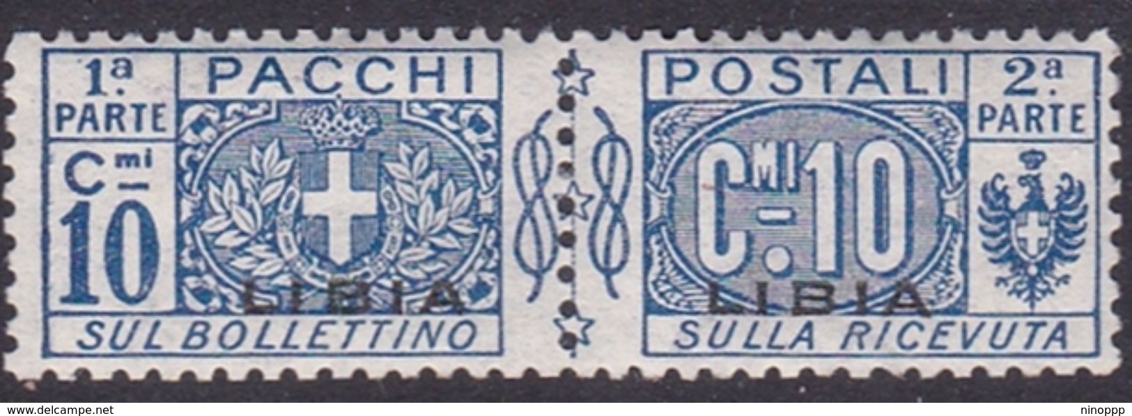 Italy-Colonies And Territories-Libya PP 2 1915-24 Parcel Post,10c Blue,mint Hinged - Libia