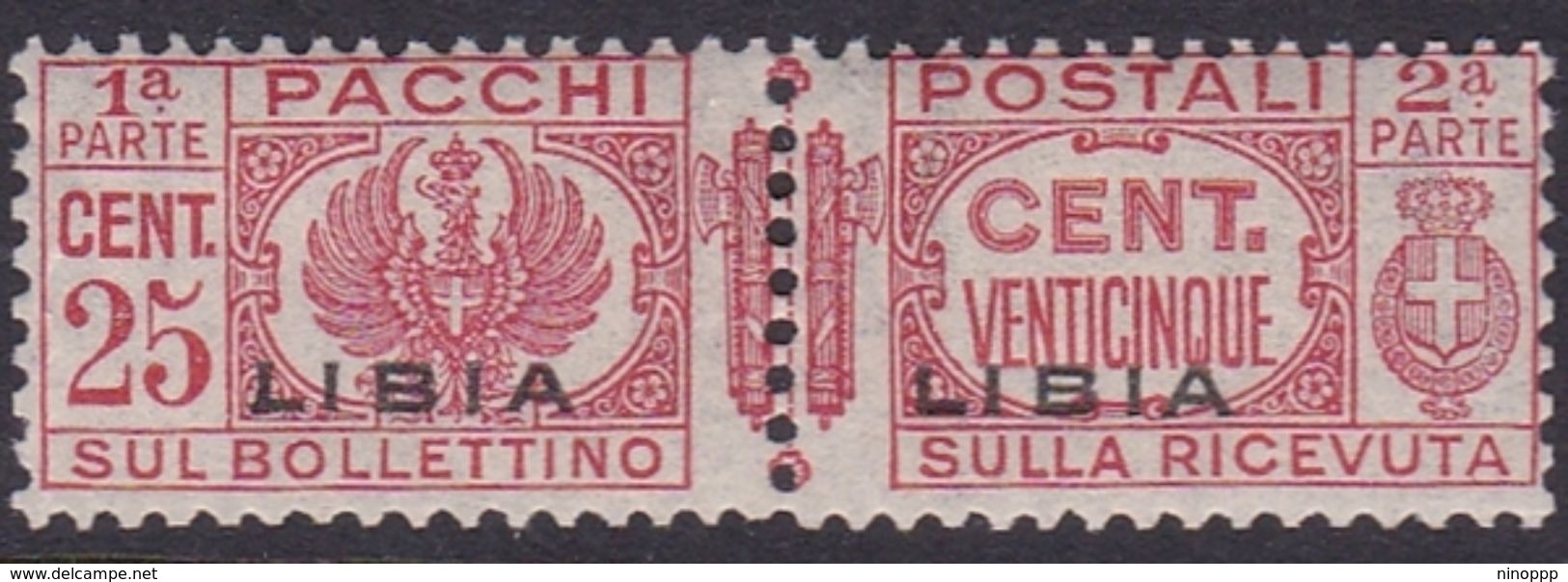 Italy-Colonies And Territories-Libya PP 15 1927-37 Parcel Post,25c Carmine,mint Never Hinged - Libya