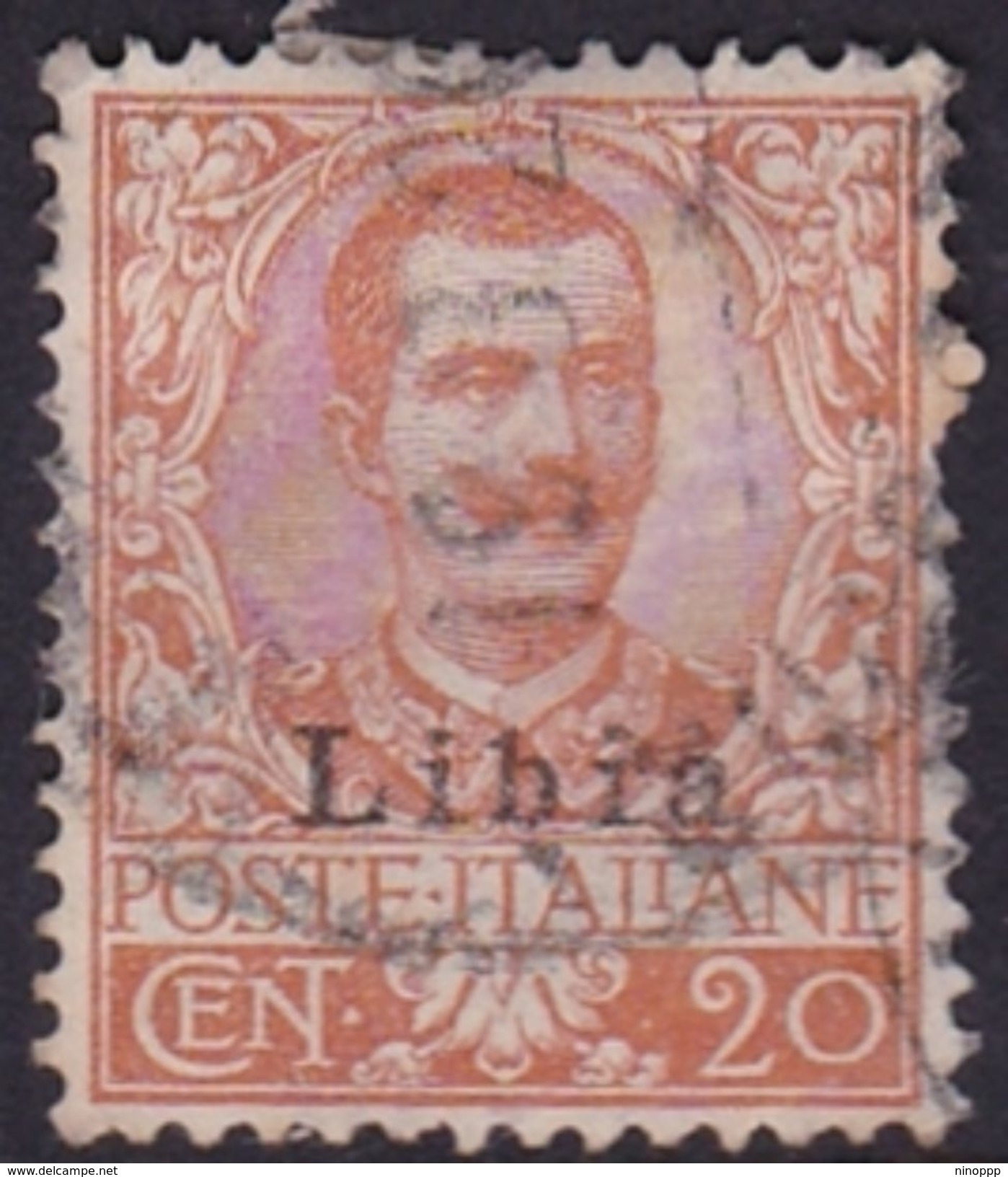 Italy-Colonies And Territories-Libya S 6 1912-15 ,20c Orange,type 2, Used - Libya