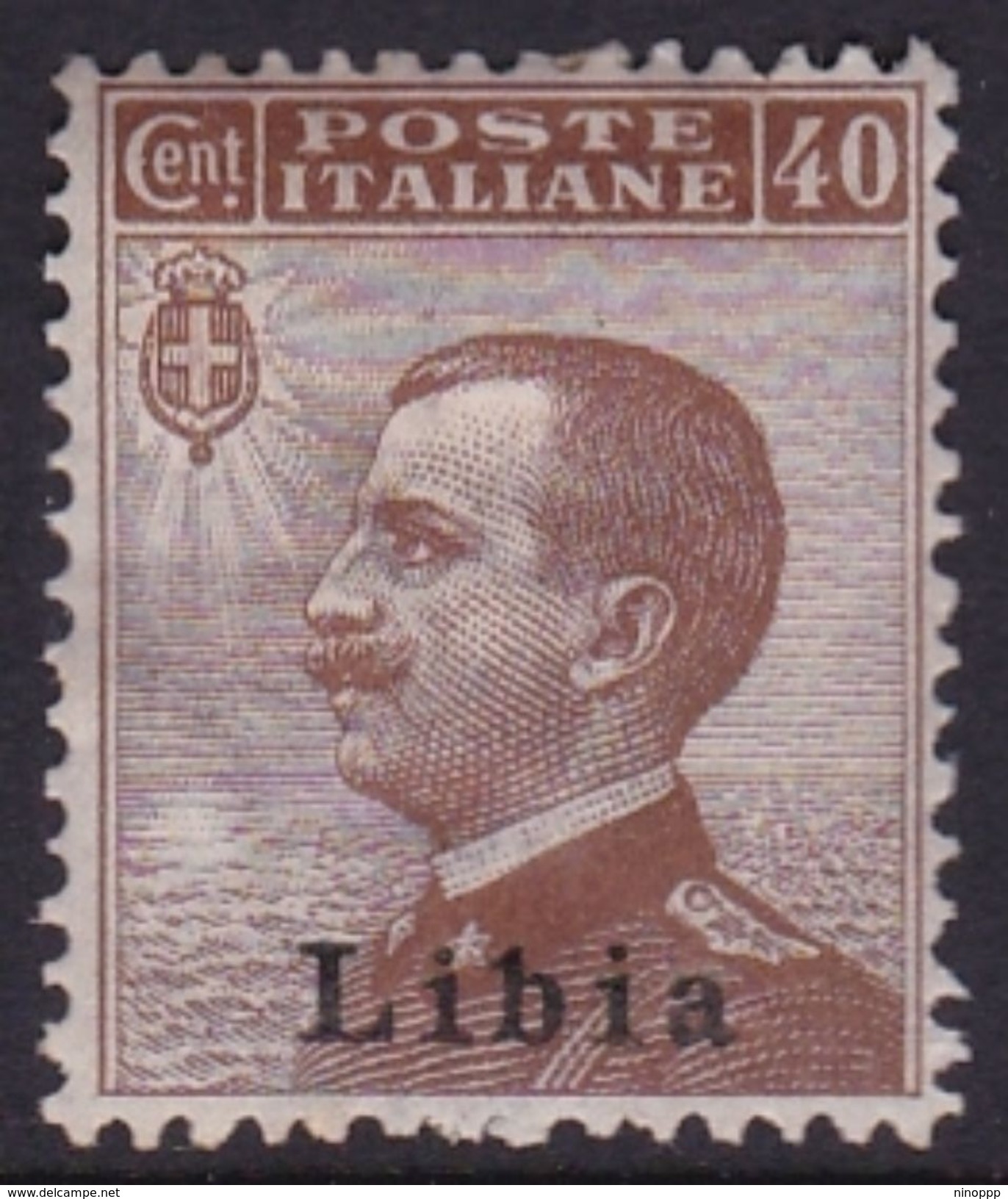 Italy-Colonies And Territories-Libya S 8 1912-15 ,40c Brown,Mint Hinged - Libya